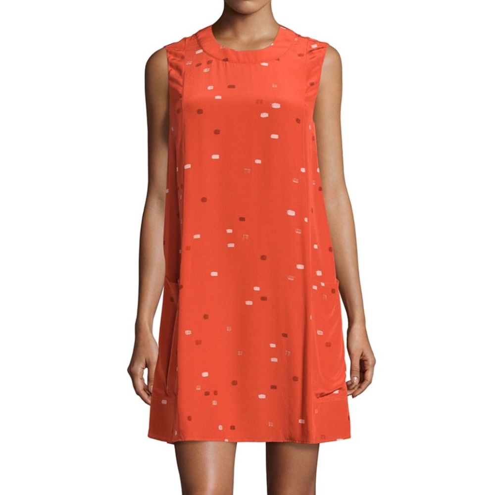 Grey Jason Wu Dash Tangerine Sleeveless Silk Dress